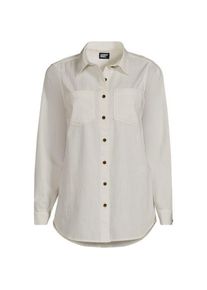 LANDS' END Denim-Bluse, Damen,  Wei&szlig;, Baumwolle, by Lands' End