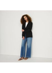 LANDS' END Blazer, Damen,  Schwarz, Viskose/Polyester-Mischung, by Lands' End