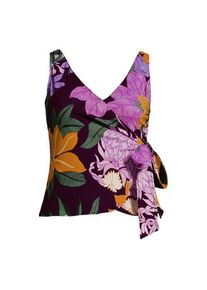 LANDS' END Tankini-Top mit seitlichem Bindeband mit D-Cups, Damen,  Lila, Elasthan/Nylon-Mischung, by Lands' End