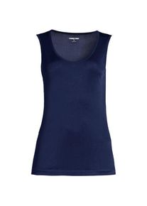 LANDS' END Seidentop, Damen,  Blau, Seide, by Lands' End