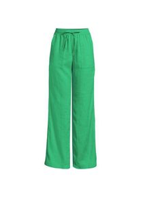 LANDS' END Leinen-Schlupfhose mit weitem Bein, Damen,  Gr&uuml;n, Leinen, by Lands' End