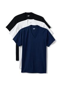 LANDS' END Kurzarm-Shirt mit V-Ausschnitt (3er-Set), Herren,  Sonstige, Baumwolle, by Lands' End