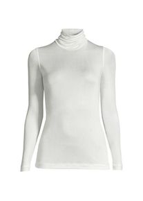 LANDS' END Seidenunterhemd mit Rollkragen, Damen,  Wei&szlig;, Seide, by Lands' End