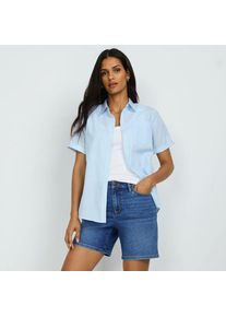 LANDS' END Recover Jeansshorts, Damen,  Blau, Elasthan/Baumwoll-Mischung/Polyester-Mischung, by Lands' End