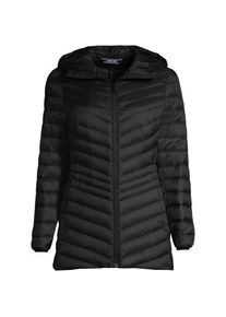 LANDS' END Daunenjacke WANDERWEIGHT Verstaubar Ultraleicht mit Kapuze, Damen,  Schwarz, Nylon/Daunen, by Lands' End