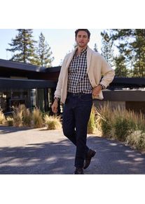 LANDS' END Stretch-Denim Jeans, Straight Fit, Herren,  Blau, Baumwoll-Mischung, by Lands' End