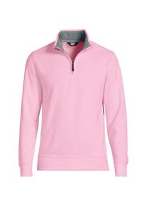 LANDS' END Rei&szlig;verschluss-Pullover aus Bedford-Ripp, Herren,  Pink, Baumwolle, by Lands' End