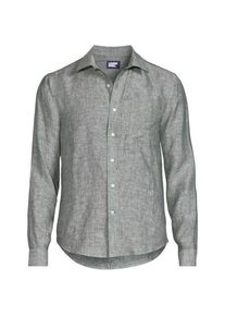 LANDS' END Leinenhemd mit langen &Auml;rmeln, in Lang-Gr&ouml;&szlig;e, Herren,  Gr&uuml;n, Leinen, by Lands' End