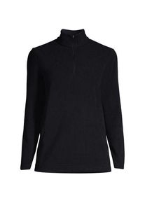 LANDS' END Anyweather Fleece-Pullover mit Rei&szlig;verschluss, Damen,  Schwarz, Polyester, by Lands' End