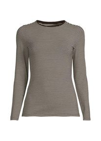 LANDS' END Shirt aus Baumwolle/Modal-Mix mit Rundausschnitt, Damen,  Braun, Baumwolle Modal, by Lands' End