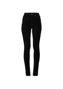 LANDS' END Slim Fit Samthose High Waist, Damen,  Schwarz, Baumwoll-Mischung, by Lands' End