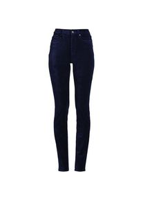 LANDS' END Slim Fit Samthose High Waist, Damen,  Blau, Baumwoll-Mischung, by Lands' End