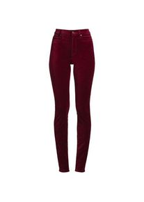 LANDS' END Slim Fit Samthose High Waist, Damen,  Rot, Baumwoll-Mischung, by Lands' End
