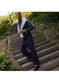 LANDS' END Stretch-Denim Jeans, Relaxed Fit, Herren,  Blau, Baumwolle, by Lands' End