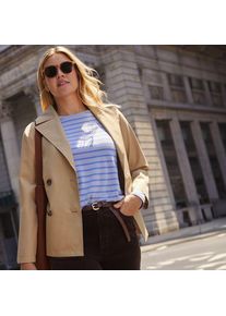 LANDS' END Wasserabweisender kurzer Trenchcoat, Damen,  Braun, Polyester, by Lands' End