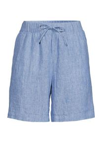 LANDS' END Premium Reinleinen-Schlupfshorts, Damen,  Schwarz, Leinen, by Lands' End