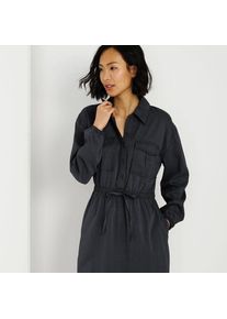 LANDS' END Utility-Kleid, Damen,  Schwarz, Baumwolle/Lyocell (Viskose), by Lands' End