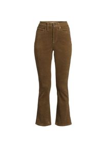 LANDS' END Kn&ouml;chellange Feincord-Schlaghose High Waist, Damen,  Braun, Baumwoll-Mischung, by Lands' End