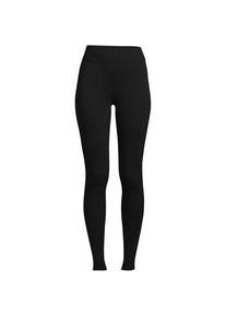 LANDS' END Leggings mit Pl&uuml;schfutter und Tasche SERIOUS SWEATS, Damen,  Schwarz, Baumwoll-Mischung/Polyester-Mischung, by Lands' End