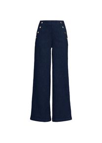 LANDS' END Soft Denim Matrosenjeans mit extraweitem Bein High Waist, Damen,  Blau, Elasthan/Baumwoll-Mischung, by Lands' End