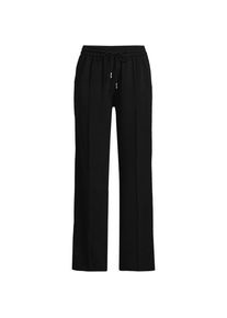 LANDS' END Webhose mit seitlichem Streifen, Damen,  Schwarz, Polyester/Polyester-Mischung, by Lands' End