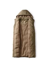 LANDS' END Lange Steppweste, Damen,  Beige, by Lands' End