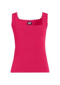 LANDS' END Top mit Muschelrand, Damen,  Pink, Viskose/Viskose-Mischung/Polyester-Mischung, by Lands' End