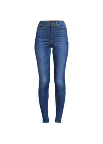 LANDS' END Skinny Fit Jeans High Waist, Damen,  Blau, Baumwoll-Mischung, by Lands' End