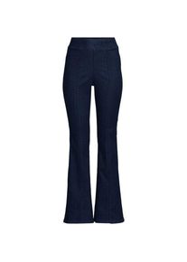 LANDS' END Travel-Schlagjeans High Waist, Damen,  Blau, Elasthan/Baumwoll-Mischung/Viskose-Mischung, by Lands' End