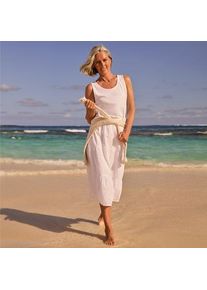 LANDS' END Midi-Schlupfrock aus Baumwoll-Lochstickerei, Damen,  Wei&szlig;, Baumwolle, by Lands' End