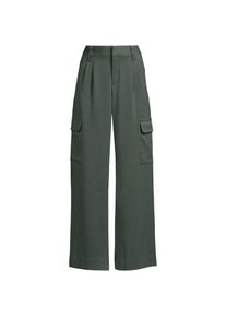 LANDS' END Cargo-Bundfaltenhose mit weitem Bein f&uuml;r Damen in Petite-Gr&ouml;&szlig;e, Damen, size: petite, Gr&uuml;n, Elasthan/Viskose/Viskose-Mischung, by Lands' End
