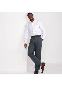 LANDS' END CLASSIC FIT. Klassik-Kragen. B&uuml;gelleichtes Pinpointhemd, Herren, size: regular, Wei&szlig;, Baumwolle, by Lands' End