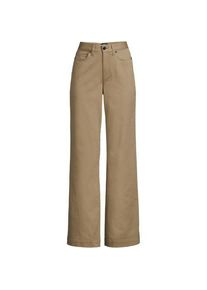 LANDS' END 5-Pocket-Chinos mit weitem Bein, Damen,  Braun, Baumwoll-Mischung, by Lands' End