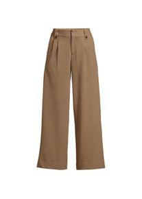 LANDS' END Leichte flie&szlig;ende 7/8-Bundfaltenhose, Damen,  Beige, Elasthan/Viskose/Viskose-Mischung, by Lands' End