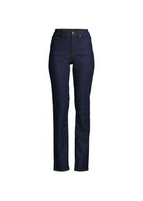 LANDS' END Straight Fit Recover High Waist Jeans in Plus-Gr&ouml;&szlig;e, Damen, size: plus, Blau, Baumwoll-Mischung, by Lands' End