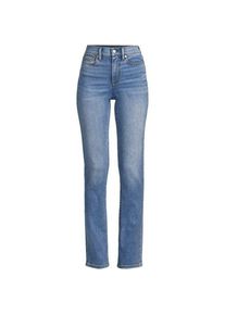 LANDS' END Straight Fit Recover High Waist Jeans, Damen,  Blau, Baumwoll-Mischung, by Lands' End