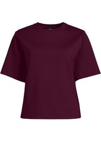 LANDS' END Samtweiches Shirt mit Rundhalsausschnitt, Damen,  Lila, Baumwolle/Polyester-Mischung, by Lands' End