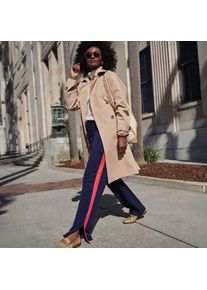 LANDS' END Gerade Jerseyhose mit Kontraststreifen, Damen,  Blau, Baumwolle, by Lands' End