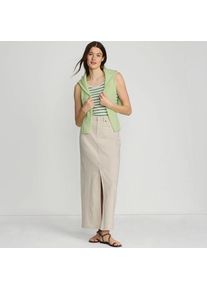 LANDS' END Soft Denim Maxirock, Damen,  Wei&szlig;, Baumwolle/Baumwoll-Mischung, by Lands' End