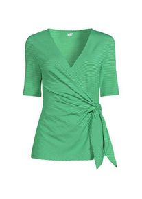 LANDS' END Shirt in Wickel-Optik, Damen,  Gr&uuml;n, by Lands' End