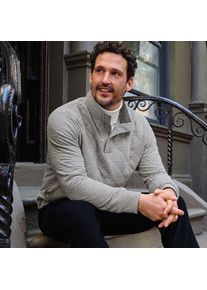 LANDS' END Gesteppter Pullover mit Stehkragen, Herren,  Schwarz, by Lands' End