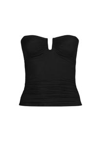 LANDS' END Bandeau-Tankini-Top Slender in Lang-Gr&ouml;&szlig;e, Damen,  Schwarz, Elasthan/Nylon-Mischung, by Lands' End