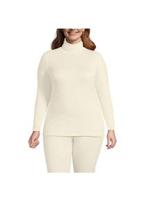 LANDS' END Stretch-THERMASKIN-Oberteil mit Rollkragen, Damen,  Wei&szlig;, Elasthan/Polyester-Mischung, by Lands' End