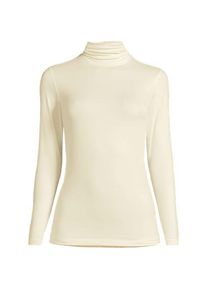 LANDS' END Stretch-THERMASKIN-Oberteil mit Rollkragen, Damen,  Wei&szlig;, Elasthan/Polyester-Mischung, by Lands' End