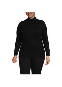 LANDS' END Stretch-THERMASKIN-Oberteil mit Rollkragen, Damen,  Schwarz, Elasthan/Polyester-Mischung, by Lands' End