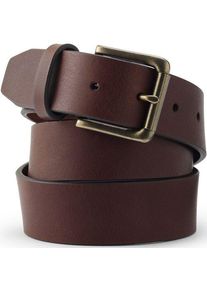 LANDS' END Lederg&uuml;rtel im Vintage-Stil, Herren,  Braun, Leder, by Lands' End