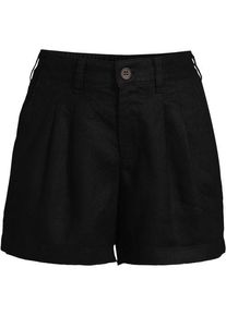 LANDS' END Kurze Leinenshorts, Damen,  Schwarz, Leinen, by Lands' End