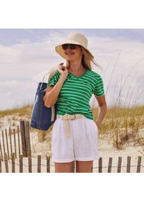 LANDS' END Kurze Leinenshorts, Damen,  Wei&szlig;, Leinen, by Lands' End