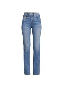 LANDS' END Straight Fit Recover High Waist Jeans, Damen,  Blau, Baumwoll-Mischung, by Lands' End