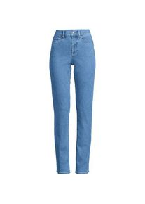 LANDS' END Straight Fit Recover High Waist Jeans, Damen,  Blau, Baumwoll-Mischung, by Lands' End